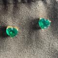 Kate Spade Jewelry | Kate Spade New York My Love Cubic Zirconia Heart Stud Earrings | Color: Green/Yellow | Size: Os