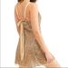 Free People Dresses | Free People Gold Rush Mini Slip Dress | Color: Gold | Size: L