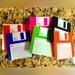 Urban Outfitters Other | 6 Pack Floppy Disc Coaster Set Silicone Urban Outfitters New In Box | Color: Blue/Pink | Size: Os