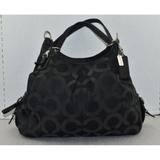 Coach Bags | Coach Mia Maggie Womens Canvas/Leather Hobo Purse Black/Silver Handbag # 15756 | Color: Black/Purple | Size: Os