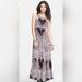 Free People Dresses | Free People You Made My Day Print Cut Out Maxi Dress Size 6 | Color: Black/Red | Size: 6