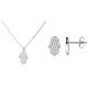 Eye Candy Damen-Schmuckset aus 925 Sterling Silber mit Collier + Ohrringe rhodiniert VAECJNL0024ER0016