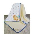2 in 1 ! WOOLAMRKED MERINO WOOL Baby Blanket, Wool Duvet Natural, Perfect for Gift COT Bed Blanket Baby Duvet Toddler (100 x 140 cm, Blue)