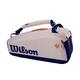 Wilson Tennistasche Roland Garros Premium 9, Bis zu 9 Schläger, Weiß/Blau, WR8012601001