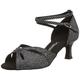 Diamant Diamant Damen Latein Tanzschuhe, Damen Tanzschuhe Standard & Latein, Schwarz (schwarz-silber), 40 EU (6.5 UK)