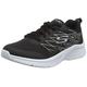 Skechers MICROSPEC Quick Sprint Sneaker, Black Textile/Black & Silver Trim, 35 EU