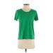 Simply Vera Vera Wang Active T-Shirt: Green Solid Activewear - Women's Size Small
