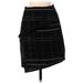 Zara Basic Formal Skirt: Black Grid Bottoms - Women's Size X-Small