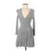 Final Touch Casual Dress - Sweater Dress: Gray Solid Dresses - Women's Size Medium