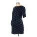 Gap - Maternity Casual Dress - Sheath: Blue Polka Dots Dresses - Women's Size 00