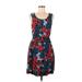 Kensie Casual Dress Scoop Neck Sleeveless: Blue Floral Dresses - Women's Size Medium