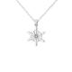 Hamilton and Young Women's 925 Sterling Silver Outlander Inspired Scottish Snowflake Shape Necklace Pendant - Cubic Zirconia