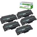 InkJello Compatible Toner Cartridges Replacement for Samsung ML-1910 1915 ML-2525 ML-2525W ML-2540 ML-2545 ML-2580n SCX-4600 SCX-4623F SCX-4623fn SCX-4623FW SF-650 SF-650P MLT-D1052L (Black, 5-Pack)