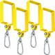 Dunzy 4 Pieces Metal Swing Set Accessories Includes Snap Hooks Swing Hangers Swing Set Brackets Swingset Attachments Swing Hanger Kit for Connecting to a 4" x 6" Beam Wooden Sets (Yellow)