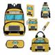 UOIMAG Yellow School Bus School Bag Set for Kids Back to School Bus Backpack and Lunch Box Set for Boys Girls 7Pcs