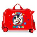 Disney Circle Mickey Red Kids Rolling Suitcase 50 x 38 x 20 cm Rigid ABS Combination Lock 34 Litre 2.1 kg 4 Wheels Hand Luggage