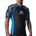 Optimum Razor Men's Protective Top - EVA Padding Protection, Rugby Approved Shoulder Pads Lightweight and Breathable Protective Top - Black/Blue/Large