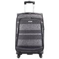 HIGHBURY - 4 Spinner Wheel Suitcase Trolley Case -24INCH Grey Stripe Design (Medium Case)
