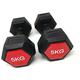 RG Sports Dumbbell Weights Home Gym Fitness Dumbbells, 2 X 5 KG SET