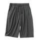 KOGORA Swimming Shorts Men Plus Size 7xl 8xl Casual Sleep Shorts For Men Casual Pajamas Shorts Summer Soft Five Points Cotton Beach Shorts-dark Grey-5xl