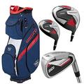 Wilson Prostaff SGI Complete Golf Club Graphite Set & EXO Blue/Red/White 2021 Cart Bag New