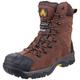 Amblers Safety: Brown AS995 Pillar Waterproof Hi-leg Lace up Safety Boot 13