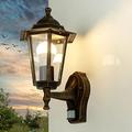 Nostalgic Wall Outdoor Light Paris with Motion Sensor in Antique IP44 Weatherproof E27 up to 60 W Sensor Adjustable in time and Sensitivity Rustic Style Wall lamp for Outdoor use