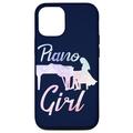 Hülle für iPhone 15 Pro Piano Girl Gifts Cute Pianist Girl Grand Piano Aquarell