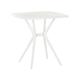 Outdoor Garden Bistro Table Plastic Square 70x70 cm White Sersale