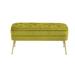 ROOM FULL Storage Ottoman, Bedroom End Bench Solid + Manufactured Wood/Wood/Velvet in Green | 20.08 H x 40.94 W x 15.75 D in | Wayfair