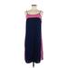 Splendid Casual Dress - Shift Scoop Neck Sleeveless: Blue Print Dresses - Women's Size Medium