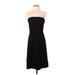 Ann Taylor Casual Dress - Midi: Black Solid Dresses - Women's Size 4