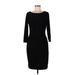 Anne Klein Casual Dress - Sheath: Black Jacquard Dresses - Women's Size 10