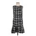 J.Crew Casual Dress - Mini High Neck Sleeveless: Black Print Dresses - Women's Size 4