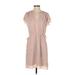 H&M Casual Dress - Wrap: Tan Solid Dresses - Women's Size Small