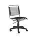 Orren Ellis 35" Chrome & Round Bungee Cord Low Back Office Chair Bungee in Black | 35 H x 18 W x 25 D in | Wayfair 057AE0C7D61C4F5097A25906C2A9977B