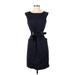 Ellen Tracy Casual Dress - Sheath: Black Solid Dresses - Women's Size 4