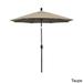 California Umbrella 7.5' Rd. Aluminum Patio Umbrella, Crank Lift with Push Button Tilt, Bronze Finish, Sunbrella Fabric