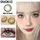 DuoXiu 1Pair Soft Contact Lenses Green Lenses Large Diameter 14.5mm Blue Eye Degree Prescription