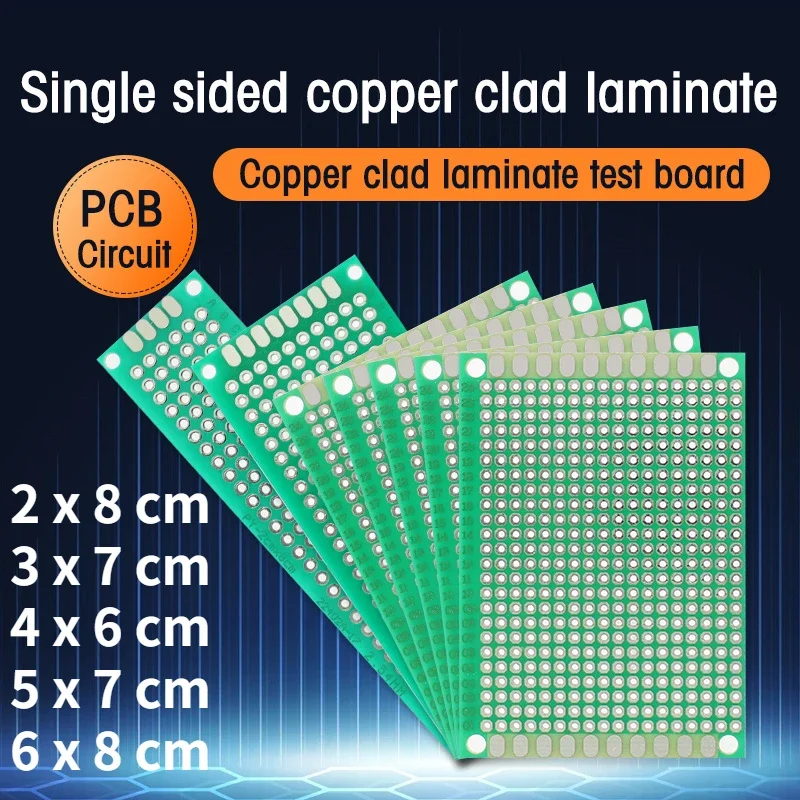 Universal-Leiterplatte, einseitige Leiterplatte, Prototypplatine, Leiterplatten, DIY-Elektronik-Kit, 2,54 mm, für Arduino-Experimente Image