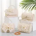 Simple Bowknot Straw Bag Messenger Portable Dual-purpose Holiday Photo Versatile Ladies Bag New