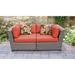 Florence 2 Piece Outdoor Wicker Patio Furniture Set