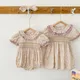 Robe de soirée d'été pour petites filles manches courtes en coton imprimé Floral vêtements de