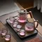 GIANXI Heat Resistant Glass Tea Pot With Wooden Handle Chinese Kung Fu Tea Puer Tea Tea Set Household Convenient Glass Teapot