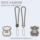 Mobile Phone Rope Earphones Silicone Wrist Strap Ccd Camera Usb Key Chain High-End Black Bear