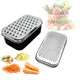 Double-sided Cheese Grater Portable Shredder Ginger Garlic With Container Lid Stainless Steel Fruit