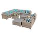 Monterey 13 Piece Outdoor Wicker Patio Furniture Set 13a