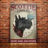Sottie Dog Metal Tin Sign Wall Decor Scottish Terrier Bubble Coffee Co.