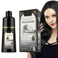 Shampoing colorant pour cheveux noirs couvrant les cheveux blancs noix de coco noire embaurapide