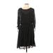 Maurices Casual Dress - A-Line: Black Print Dresses - Women's Size Large